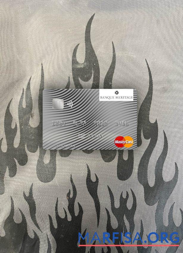 Downloadable Uruguay Banque Heritage mastercard photolook front template